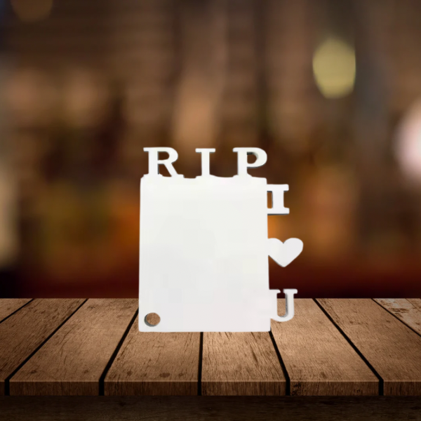 Double Sided RIP I Love You Sublimation Keychain (Twin Pack)