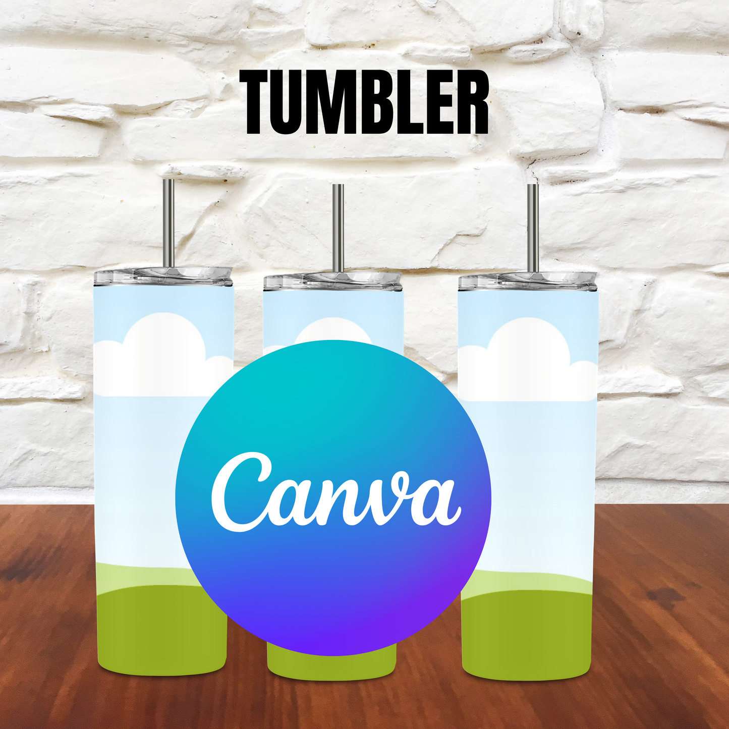 Tumbler Mockup Canva Template
