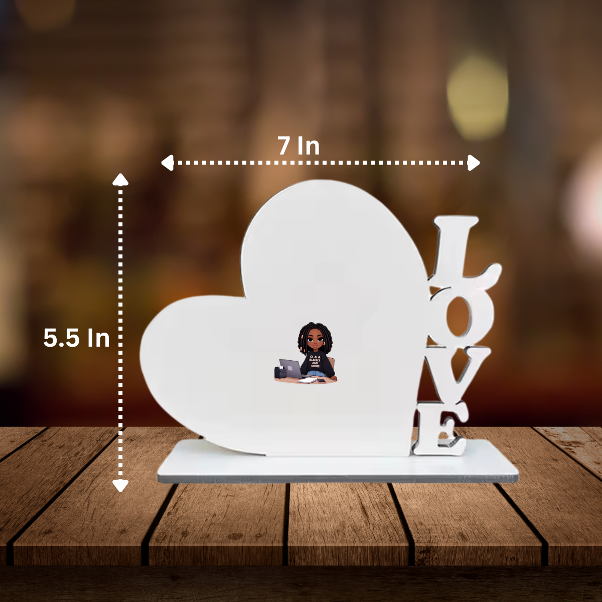 Love Sublimation Photo MDF Frame