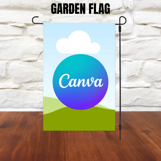 Garden Flag Mockup Canva  Template