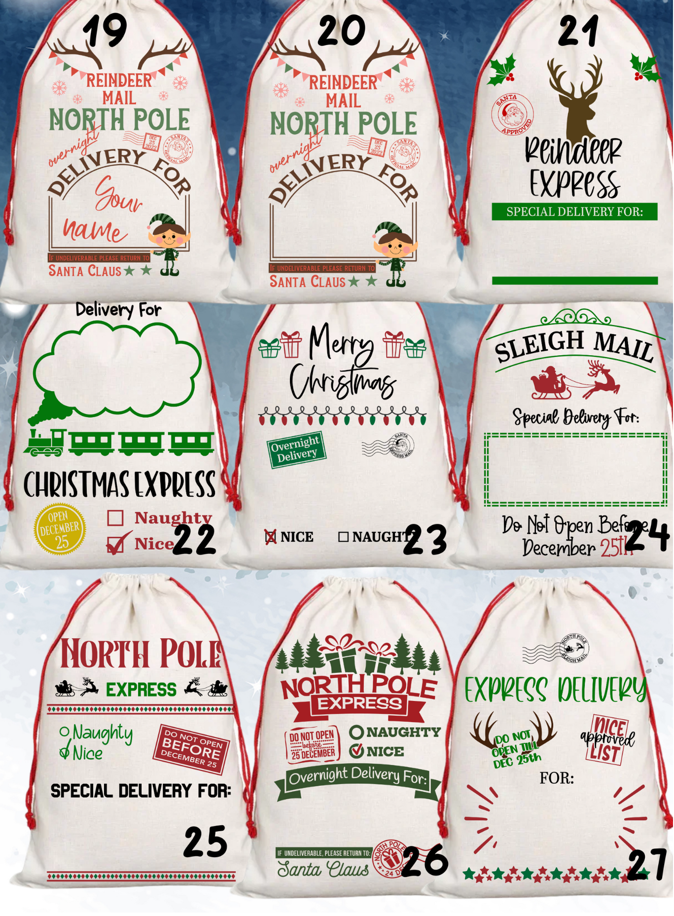 Customize Santa Sack