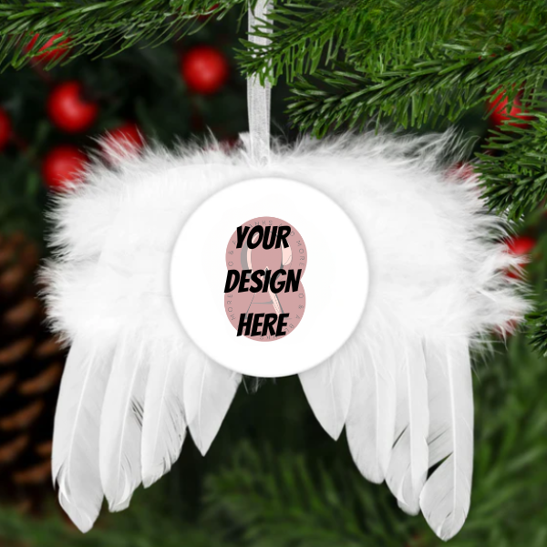 Sublimation Angel Wing Ornament Twin Pack