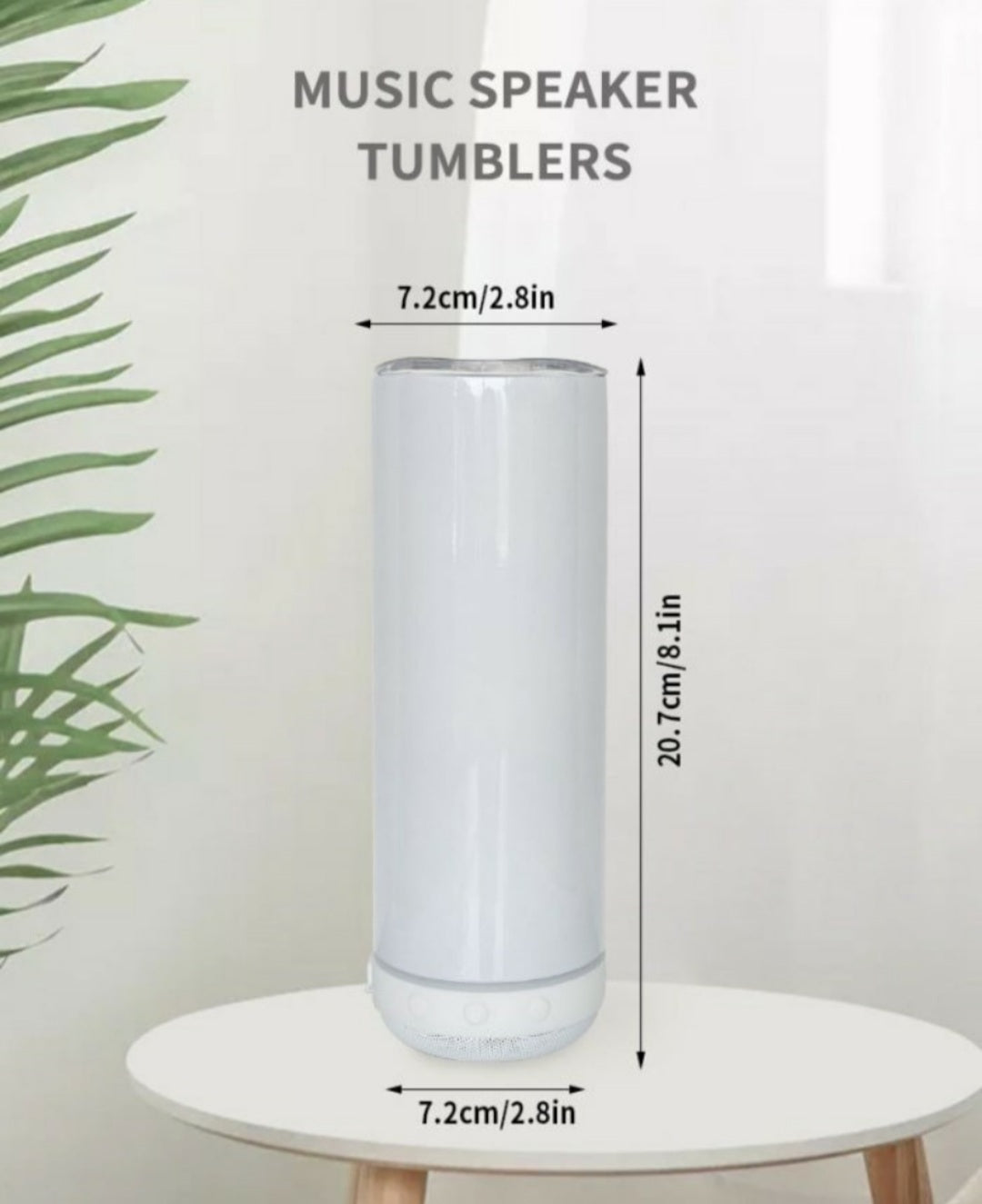 Sublimation Bluetooth Speaker Tumbler with Led light