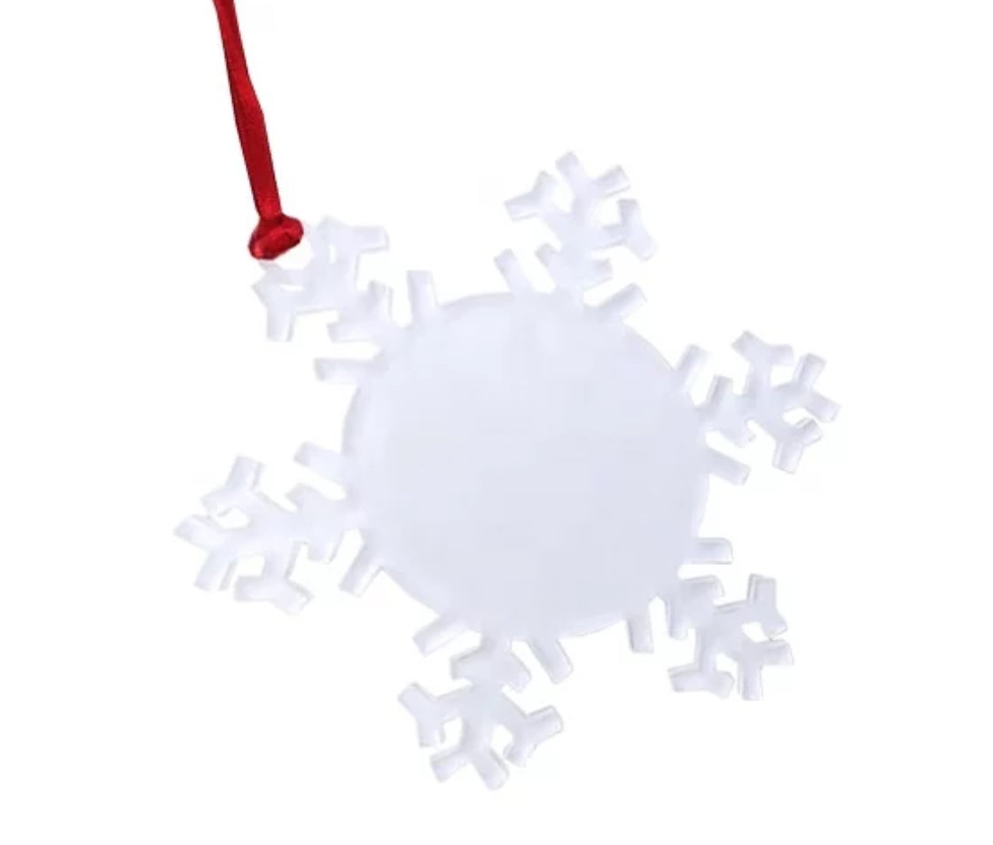 Acrylic Snowflake Sublimation Ornament