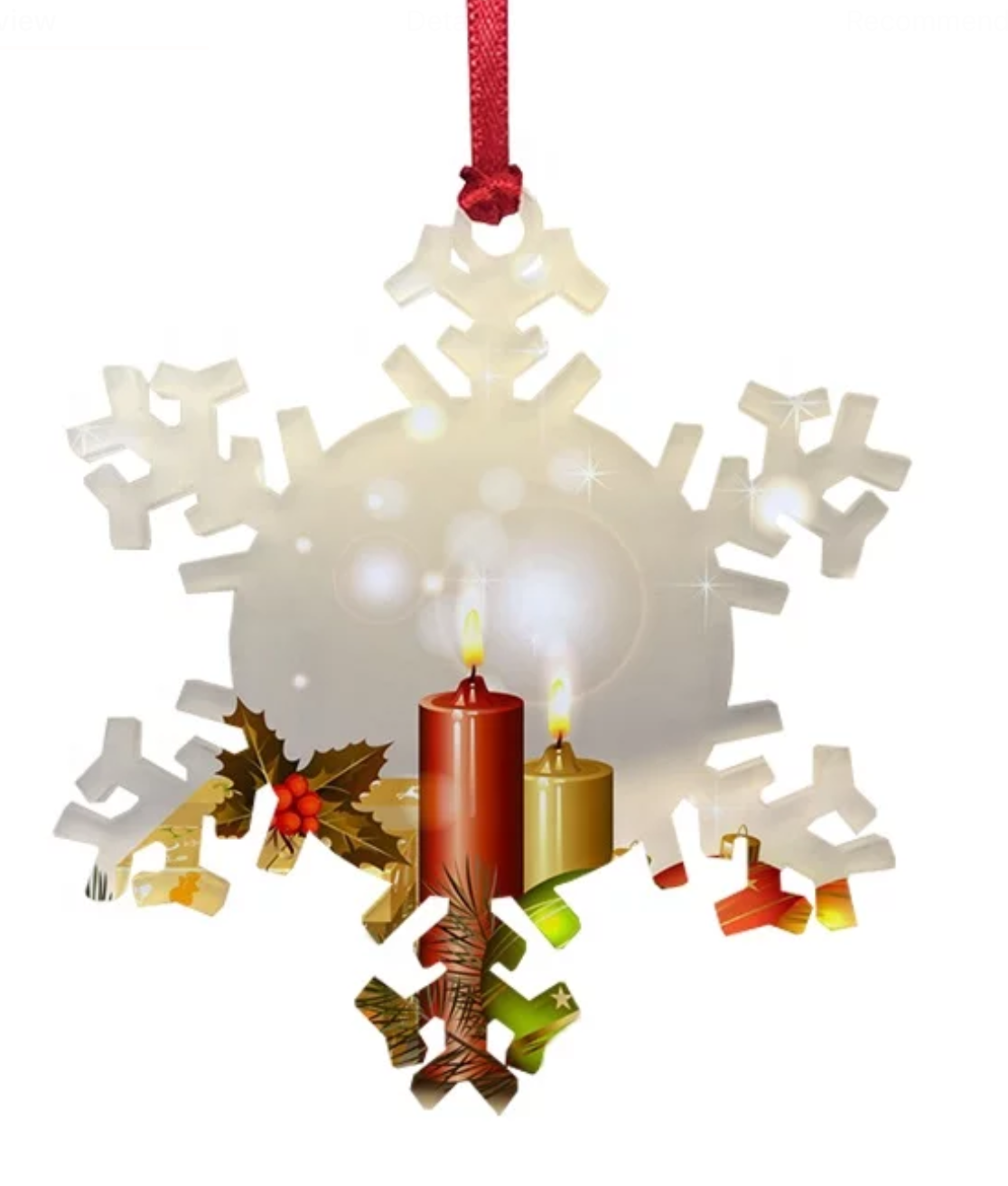 Acrylic Snowflake Sublimation Ornament