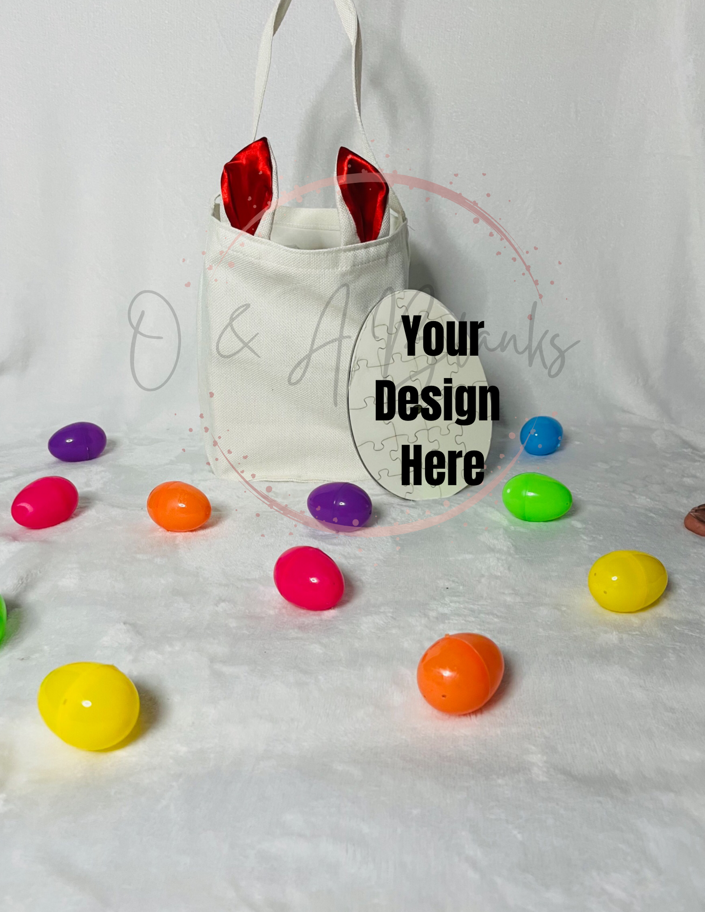 Easter Bundle Bunny Ears bag and Egg Shaped Puzzle Sublimation Bundle