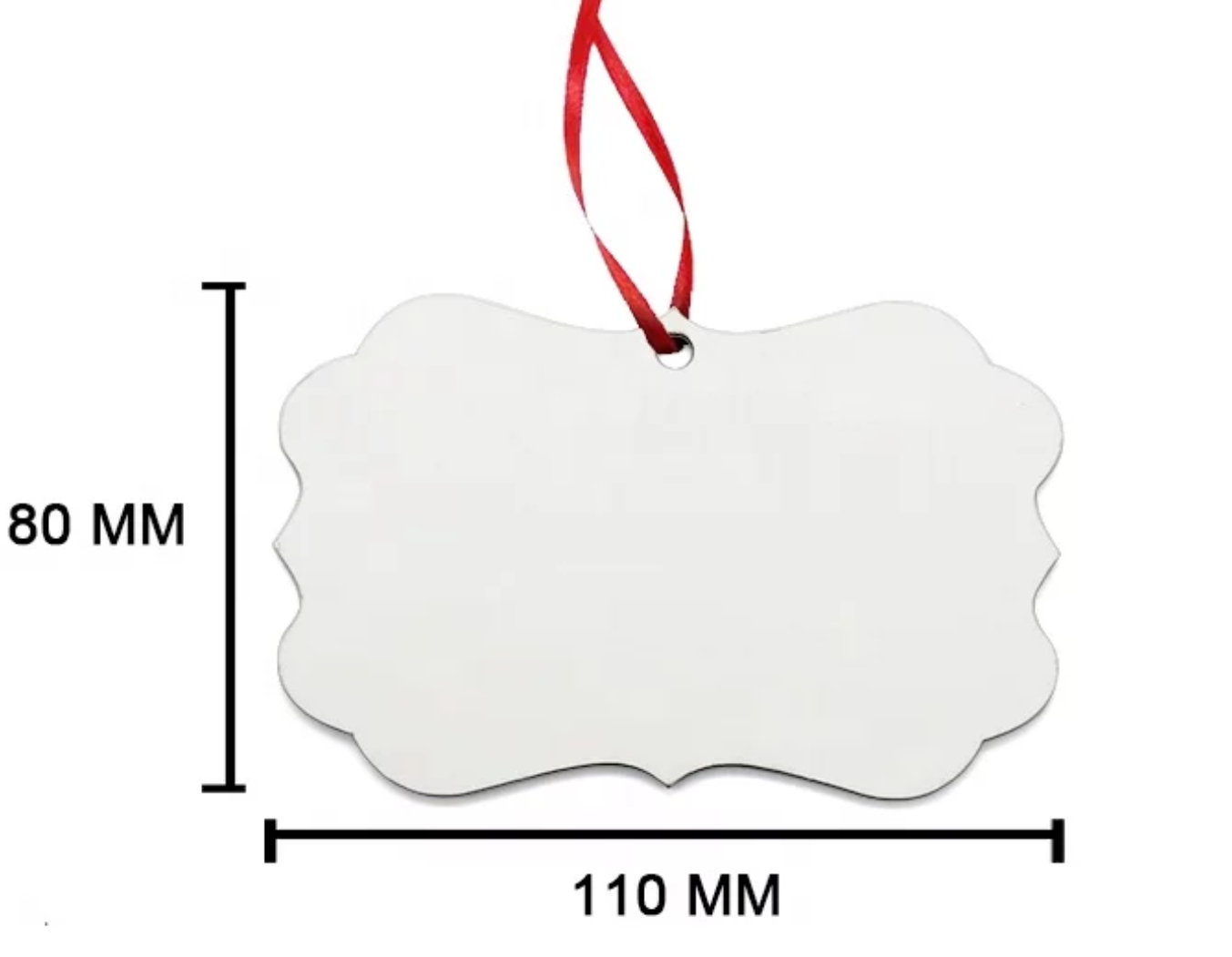 Rectangle Christmas Sublimation Ornament MDF Twin Pack