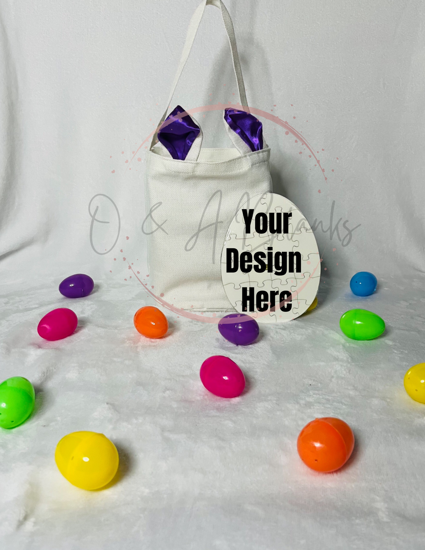 Easter Bundle Bunny Ears bag and Egg Shaped Puzzle Sublimation Bundle