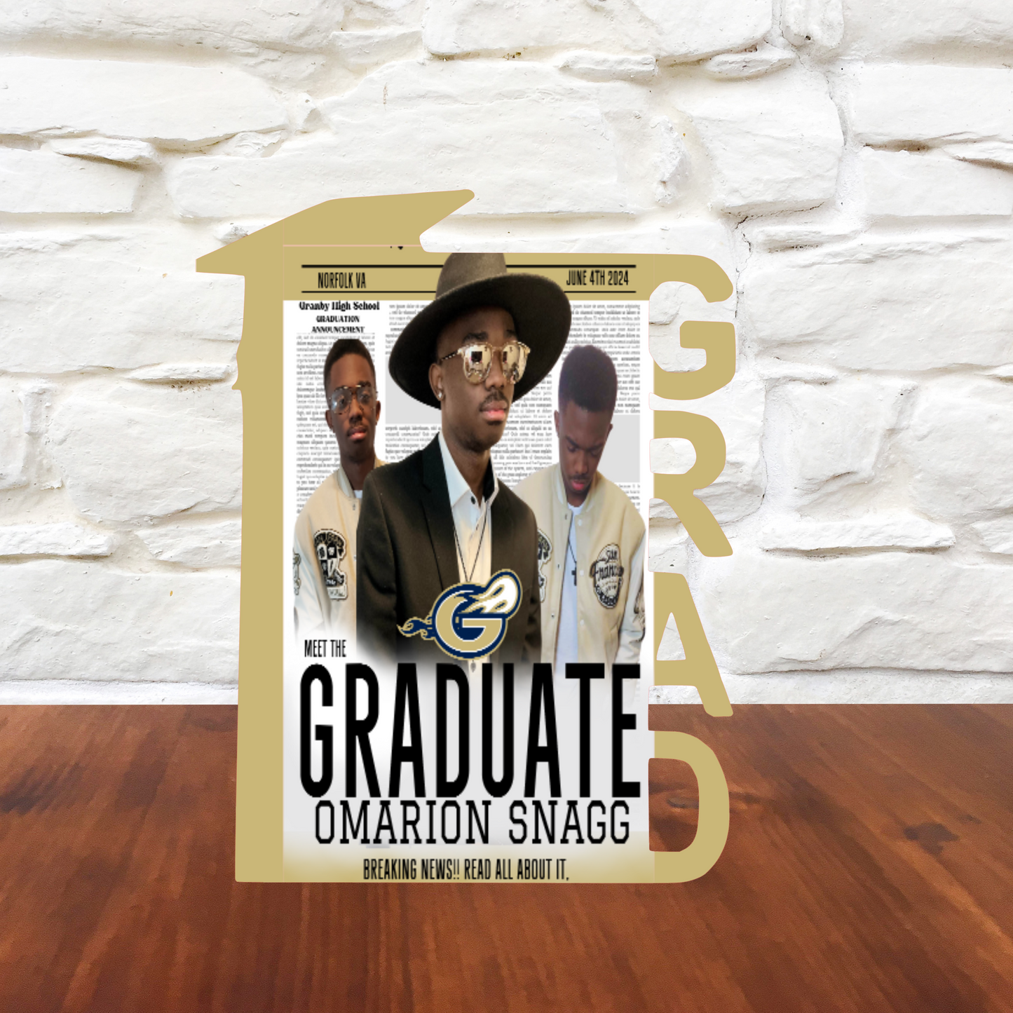 Sublimation Blank Grad Cap Photo Frame