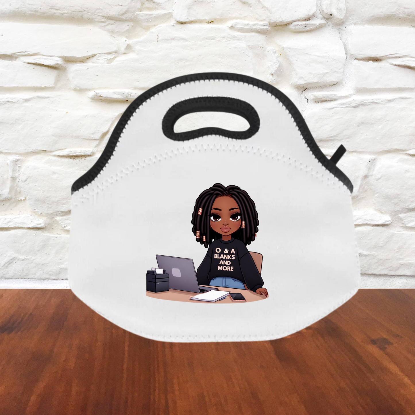 Sublimation Neoprene lunch tote bags