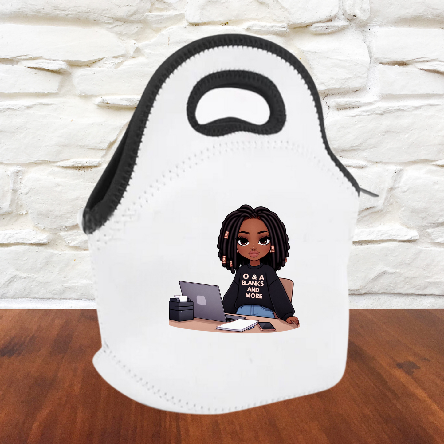 Sublimation Neoprene lunch tote bags