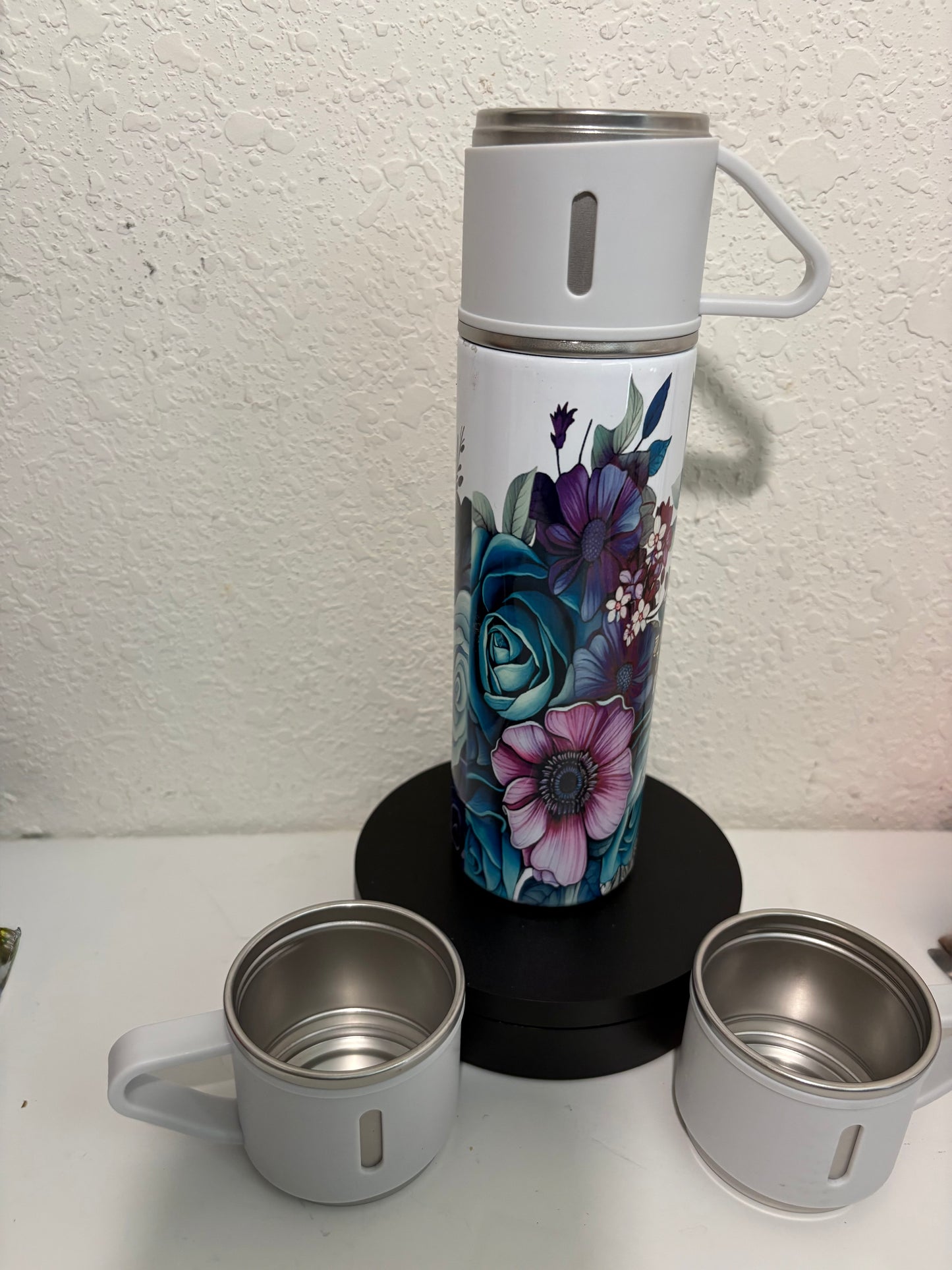 Sublimation Vacuum Flask Gift Set Box With 3 Mini Cups