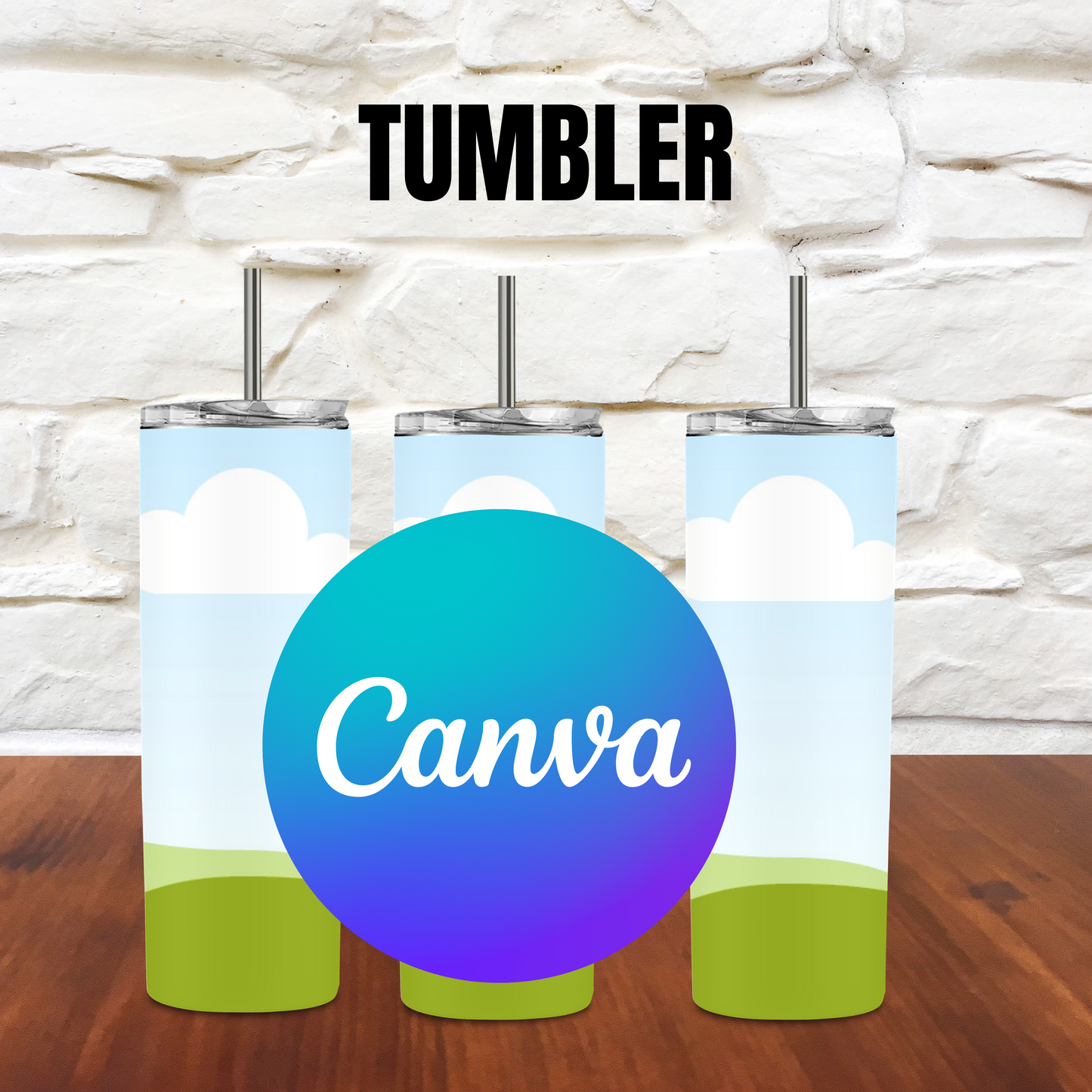 Tumbler Mockup Canva  Template