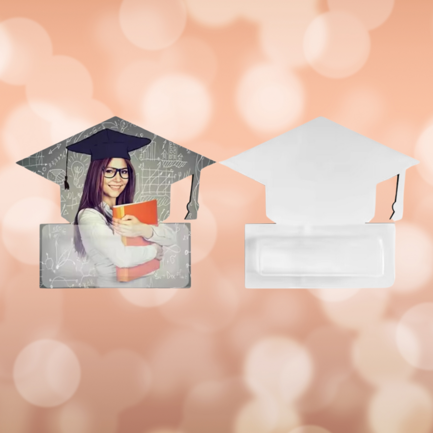 Grad Cap  Sublimation Blank Double Sided Money Card Holder(Triple Pack)