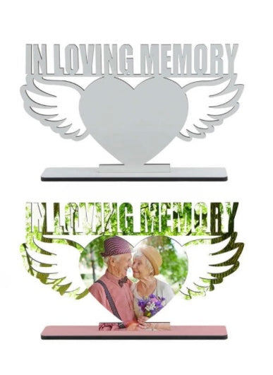 Heart In Loving Memory Sublimation Photo MDF