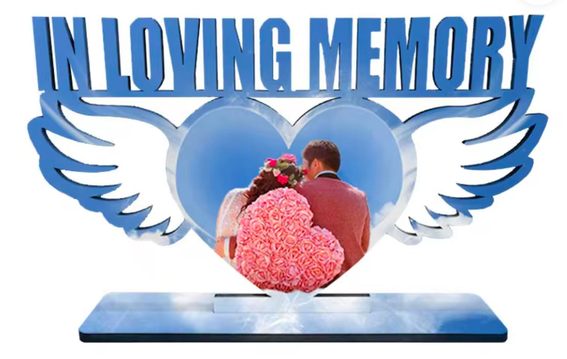 Heart In Loving Memory Sublimation Photo MDF