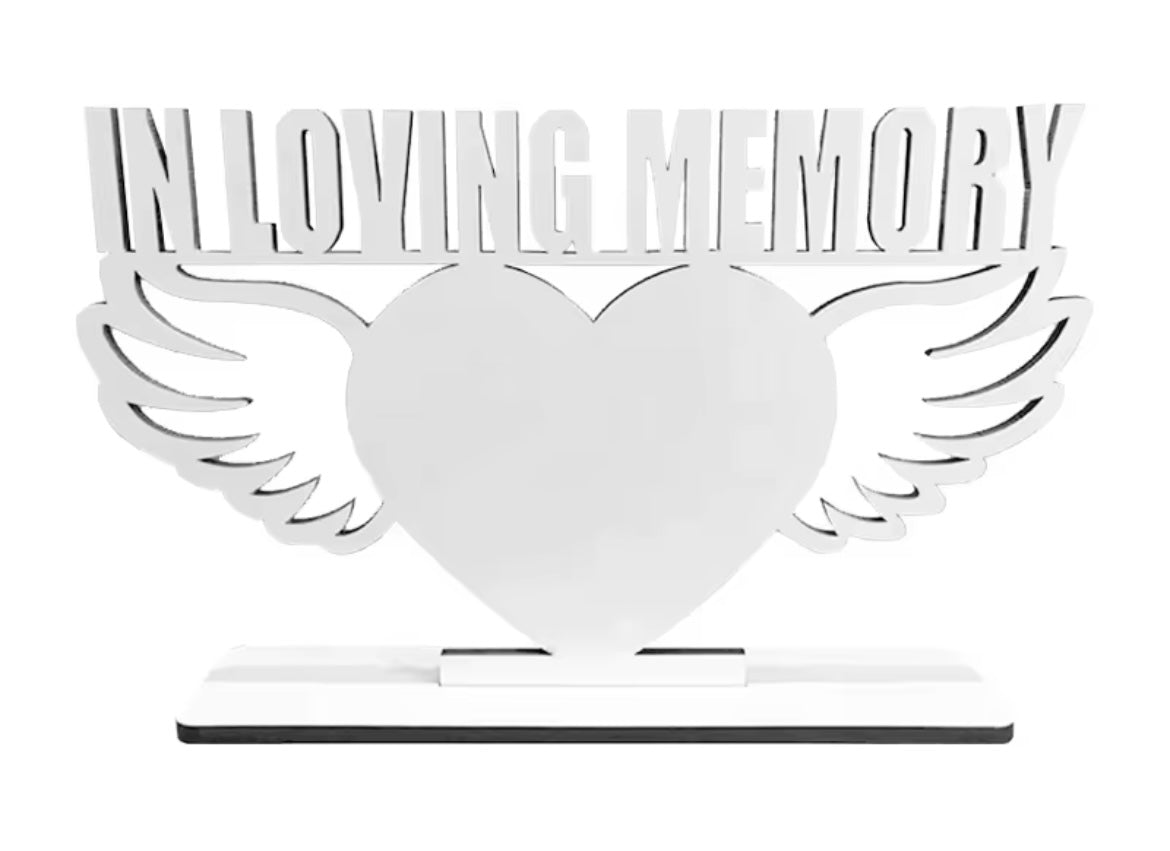 Heart In Loving Memory Sublimation Photo MDF