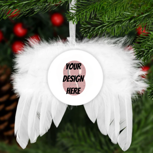 Sublimation Angel Wing Ornament Twin Pack