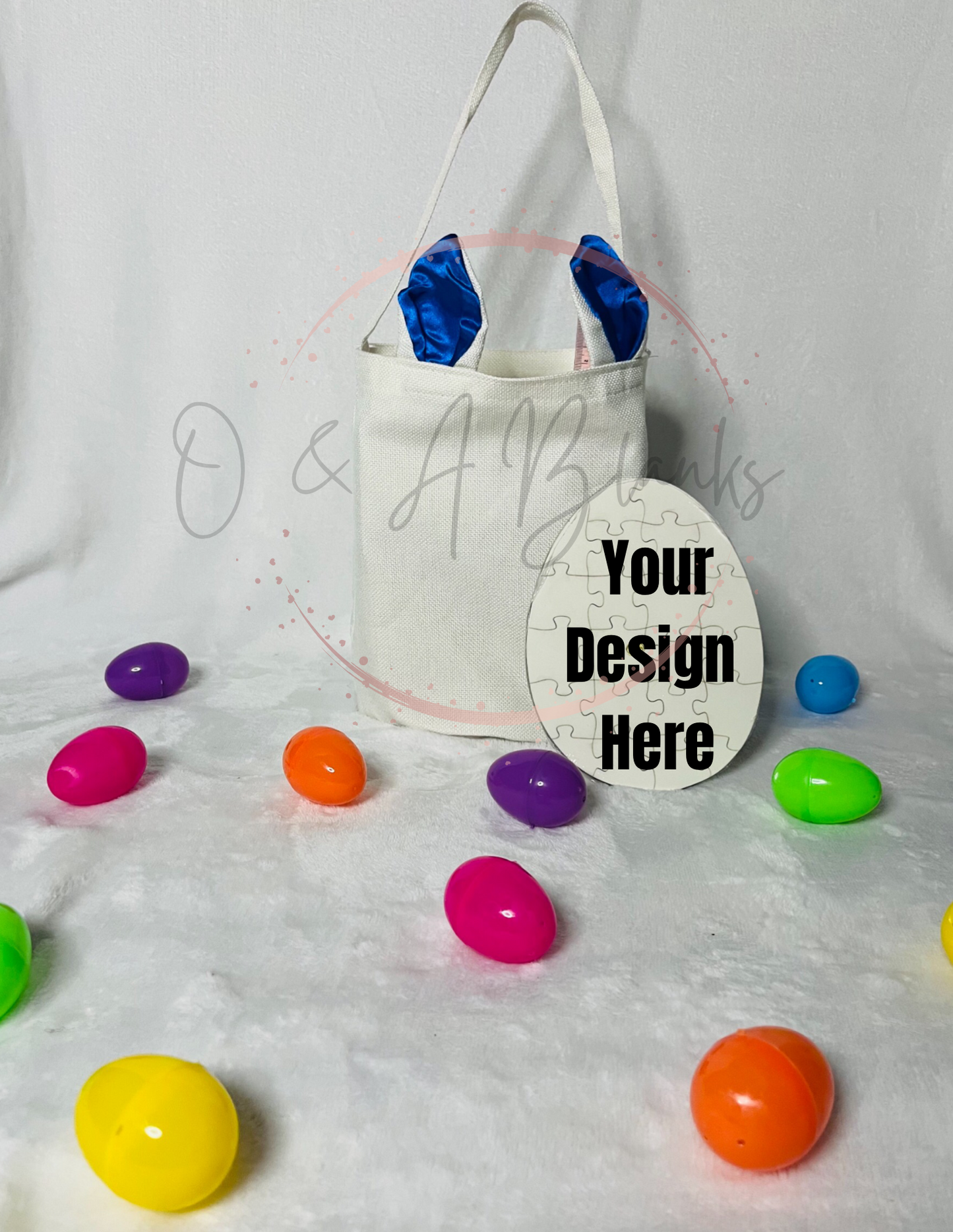 Easter Bundle Bunny Ears bag and  Egg Shaped Puzzle Sublimation Bundle