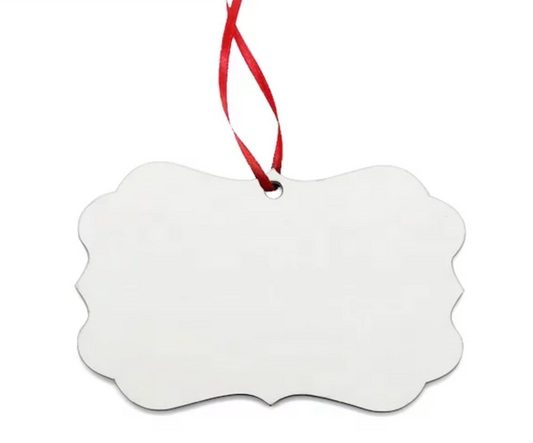 Rectangle Christmas Sublimation Ornament MDF Twin Pack