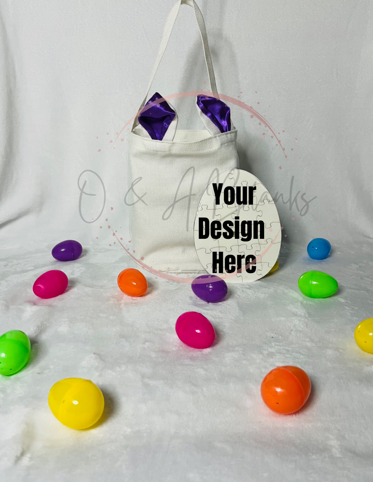 Easter Bundle Bunny Ears bag and  Egg Shaped Puzzle Sublimation Bundle